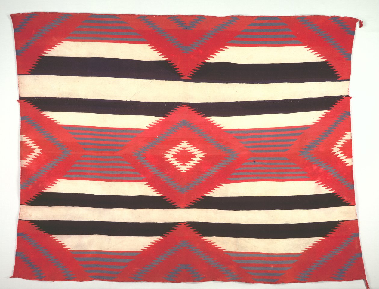 Rug Third-phase Chief Blanket Style, Germantown Weaving, c. 1890-1910. alkotó: Unbekannt