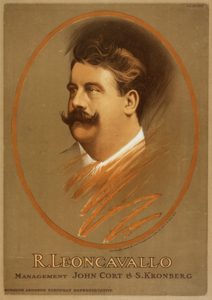 Ruggiero Leoncavallo 1858-1919, c. 1906 alkotó: Unbekannt
