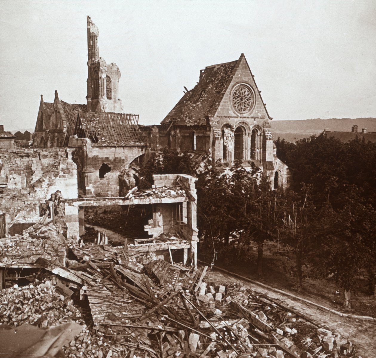 Romos templom, Vauxaillon, Észak-Franciaország, c1914-c1918 alkotó: Unbekannt