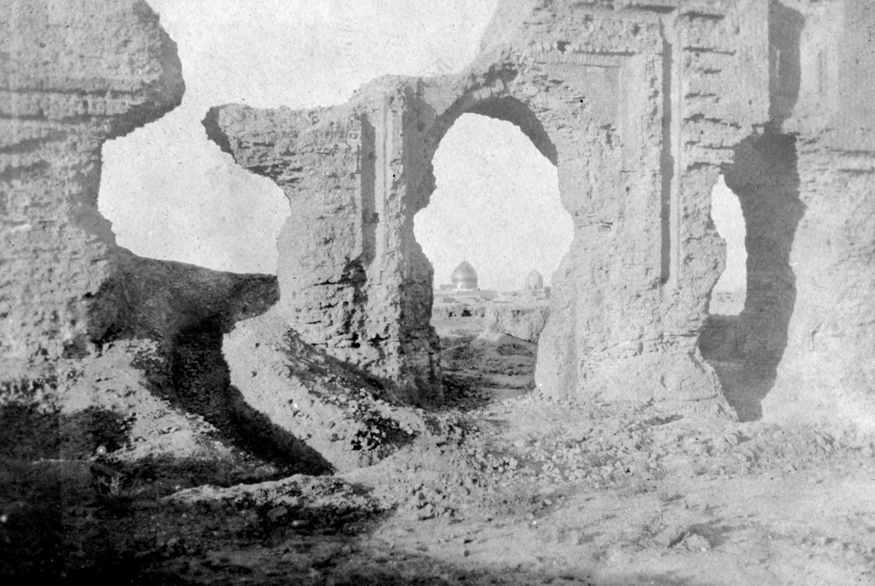 Az Elvarázsolt Kert romos falai Szamarra városa mellett, Irak, 1917-1919 alkotó: Unbekannt