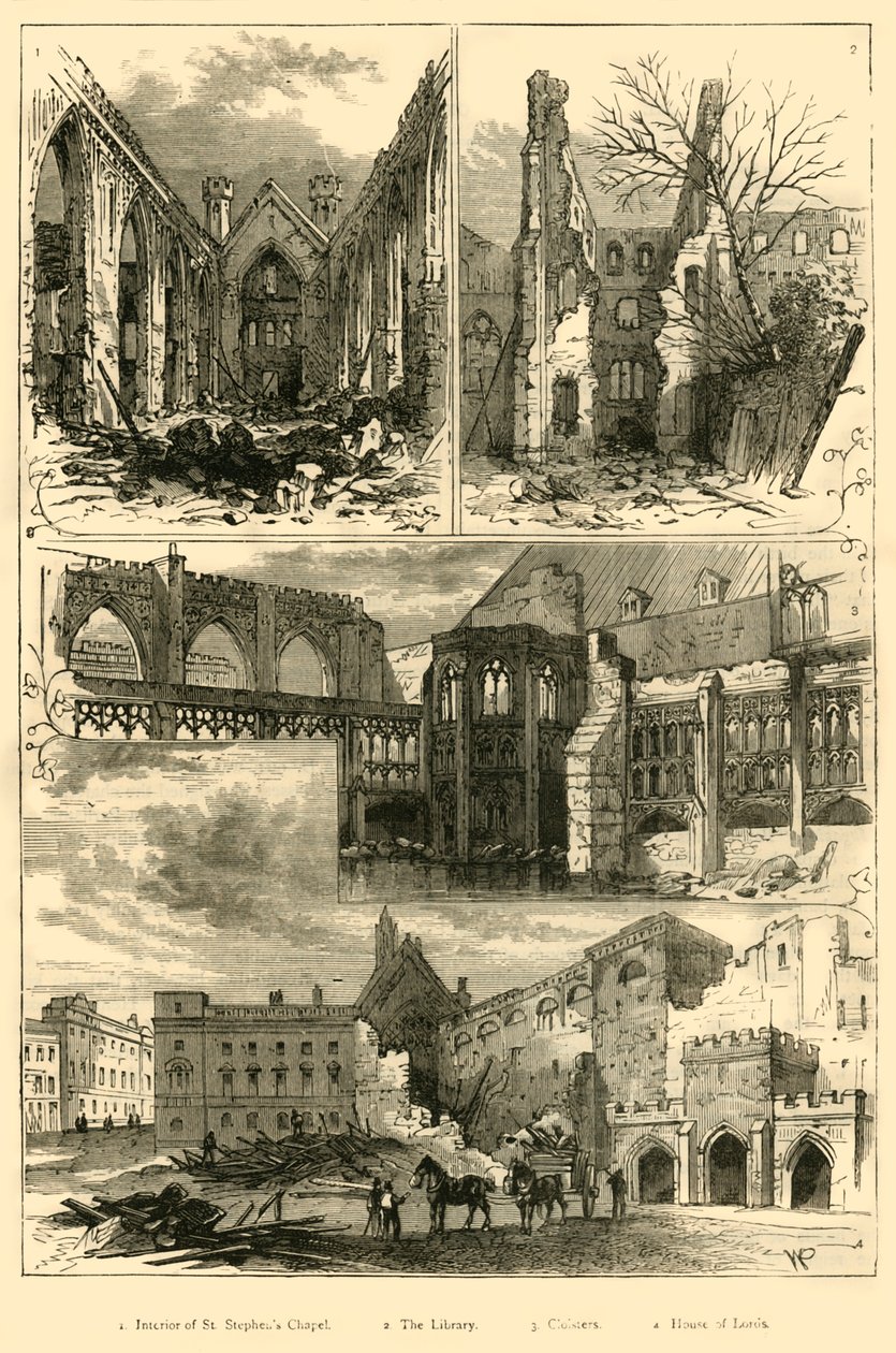 A Parlament romjai, 1881. alkotó: Unbekannt
