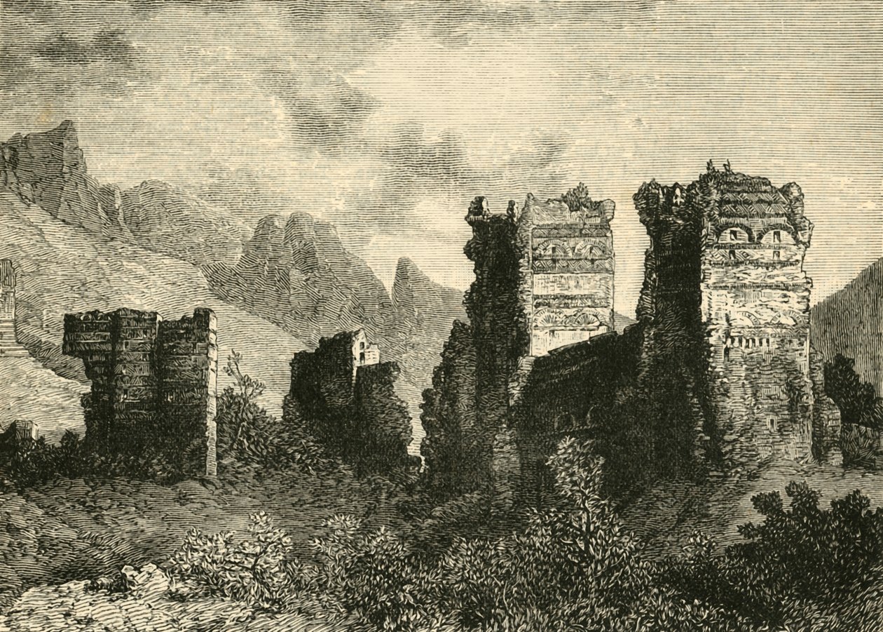 A régi városfalak romjai, Antiochia, 1890. alkotó: Unbekannt