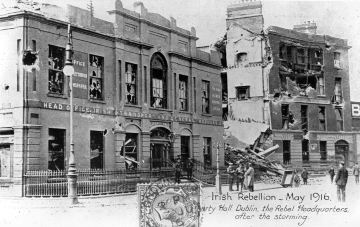 A lázadók főhadiszállásának romjai, angolellenes ír felkelés, Dublin, 1916. május alkotó: Unbekannt