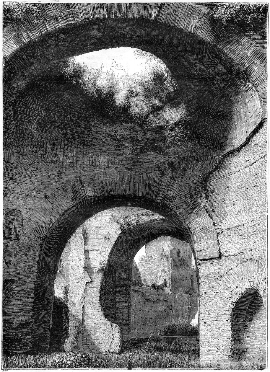 Caracalla termálfürdőjének romjai, Róma, 1886 alkotó: Unbekannt