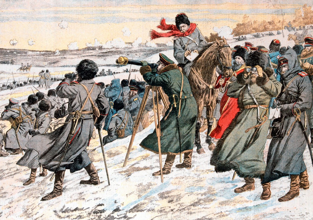 Kouropatkine orosz tábornok visszavonulási parancsot ad, orosz-japán háború, 1904 alkotó: Unbekannt