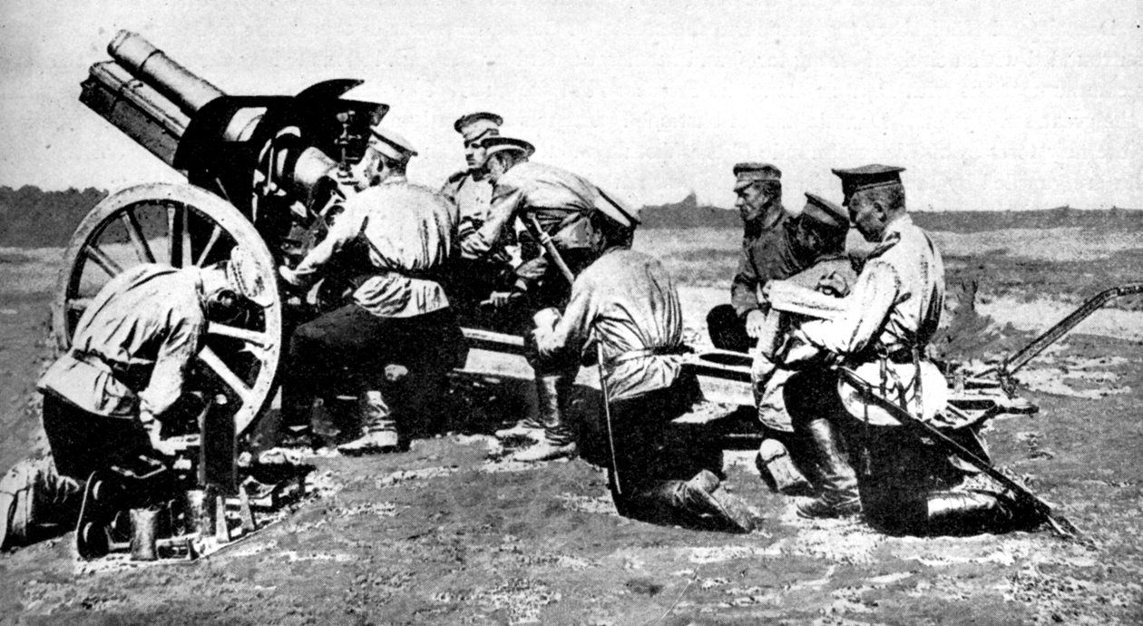 Orosz tarack a gyakorlati tűzben, első világháború, 1914 alkotó: Unbekannt