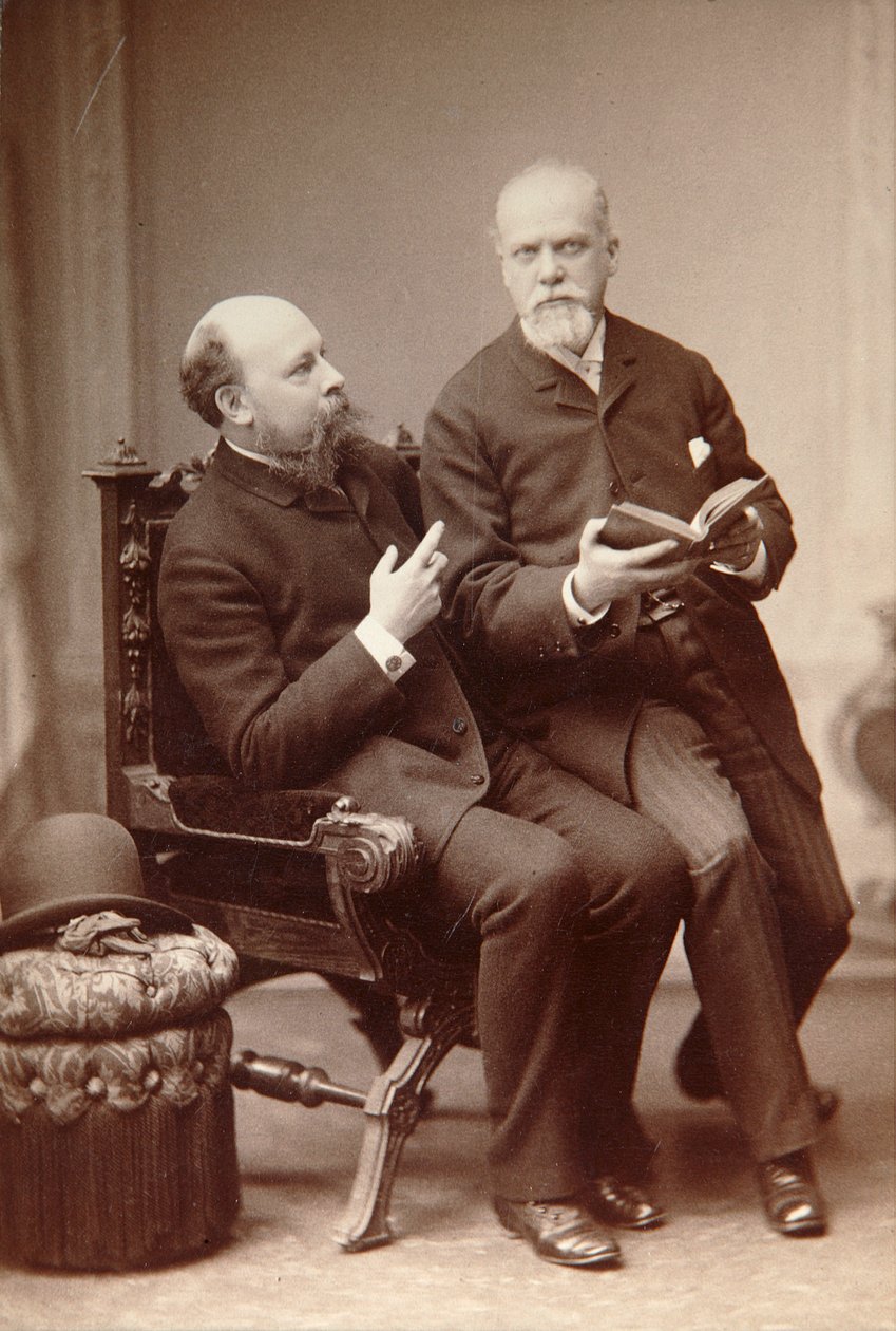 Pavel Shukovsky orosz művész és Alekszandr Onegin történész, Weimar, Németország, 19. század vége. alkotó: Unbekannt