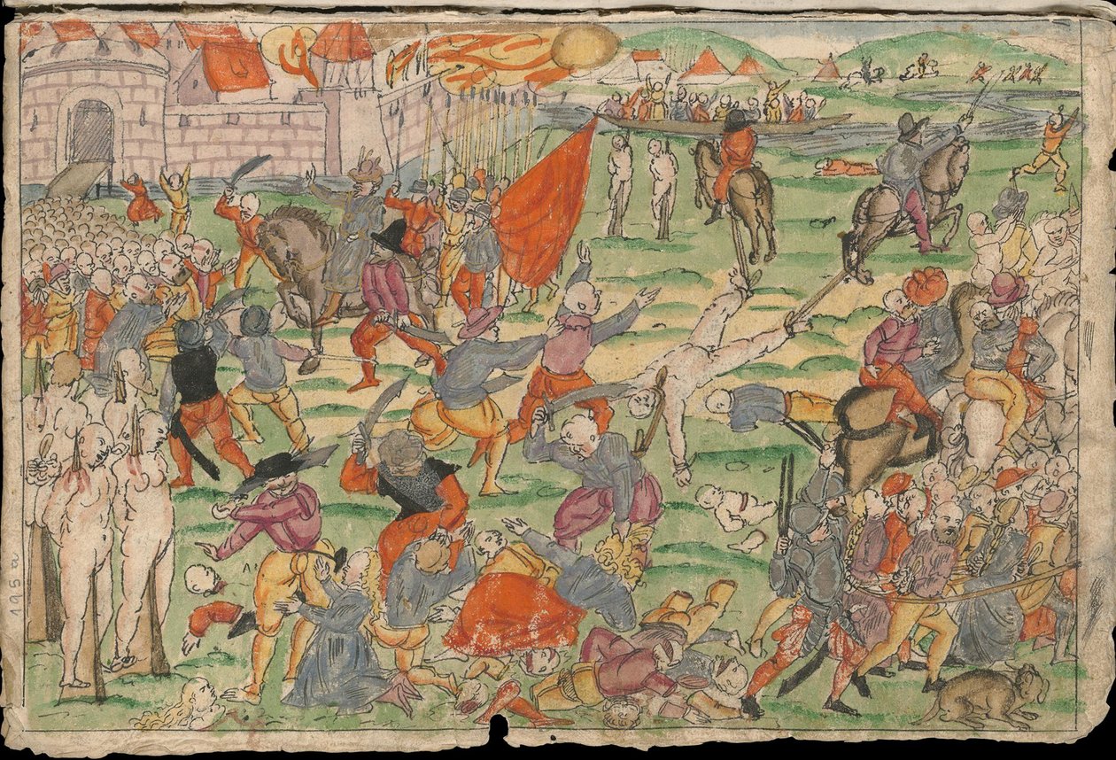 Orosz atrocitások Livóniában 1577 júliusában és augusztusában. Johann Jakob Wick hírgyűjteményéből alkotó: Unbekannt