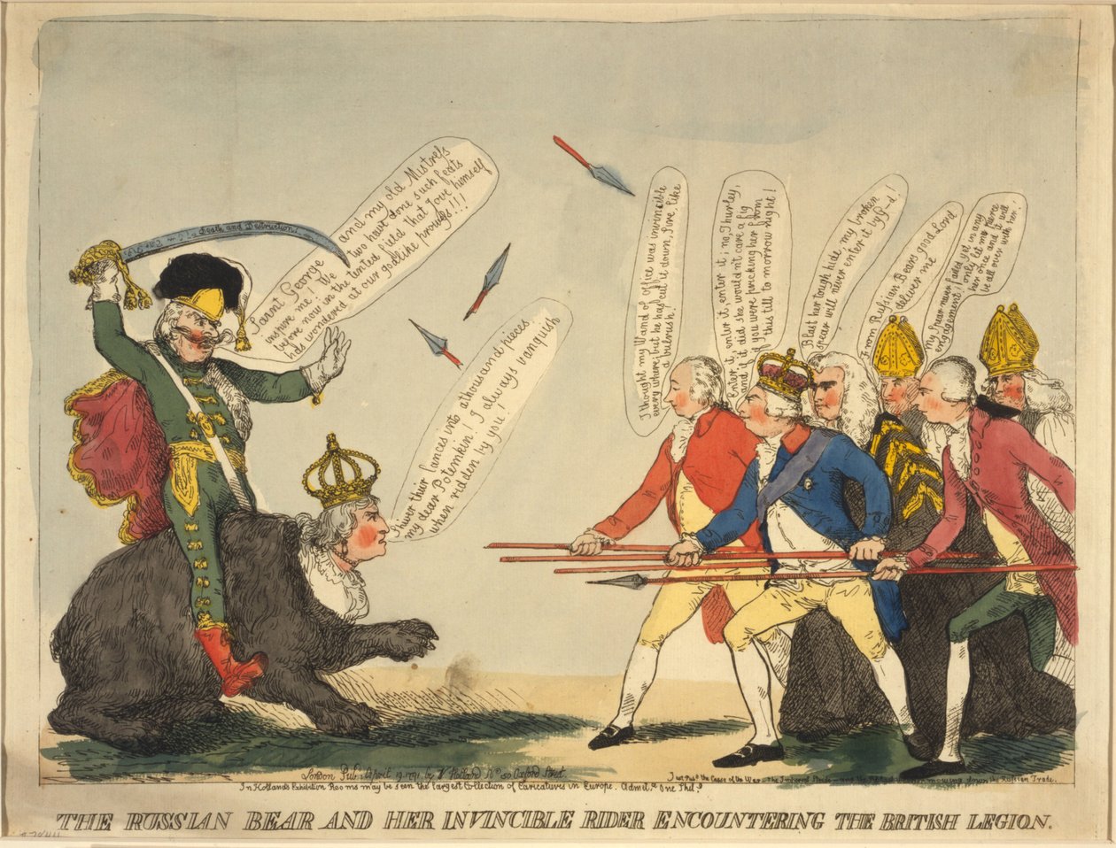Orosz medve és legyőzhetetlen lovasa, 1791 alkotó: Unbekannt