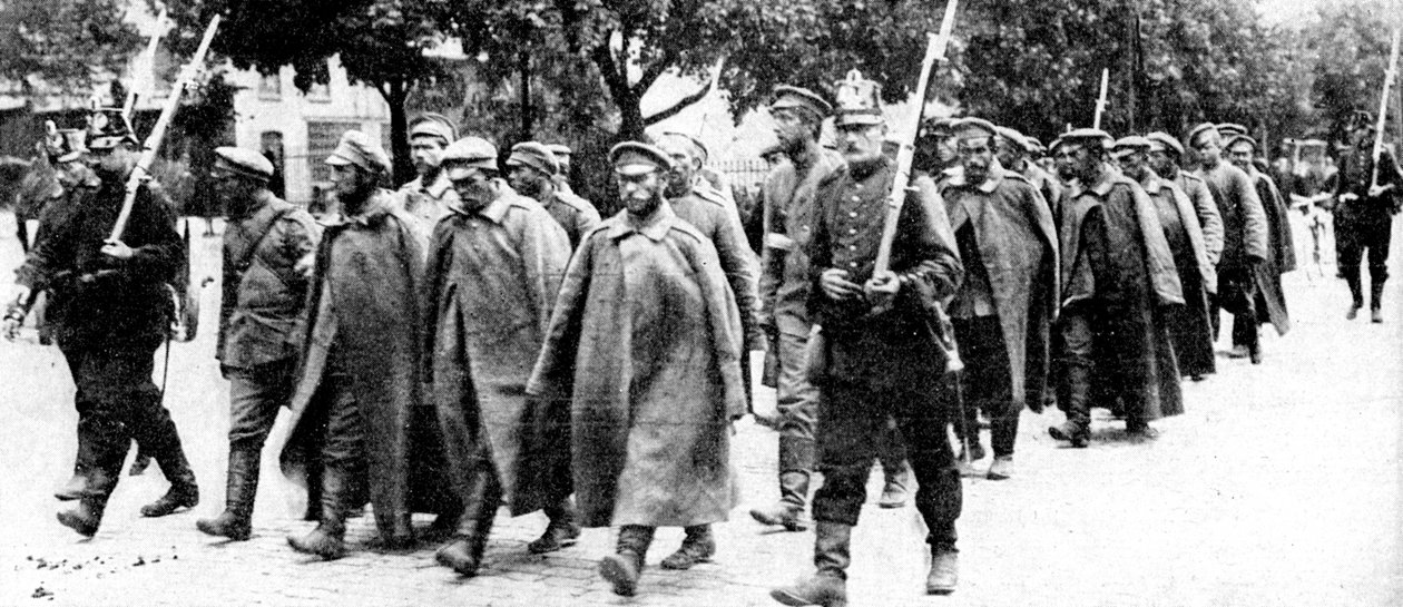 Orosz foglyok, Kelet-Poroszország, Első világháború, 1914 alkotó: Unbekannt
