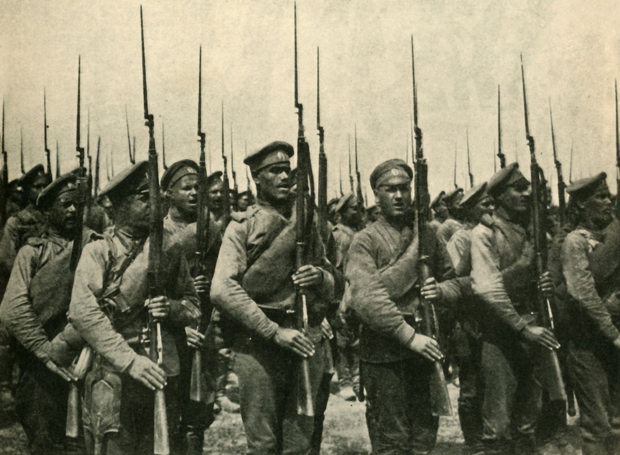 Orosz katonák, első világháború, 1914, c1920. alkotó: Unbekannt