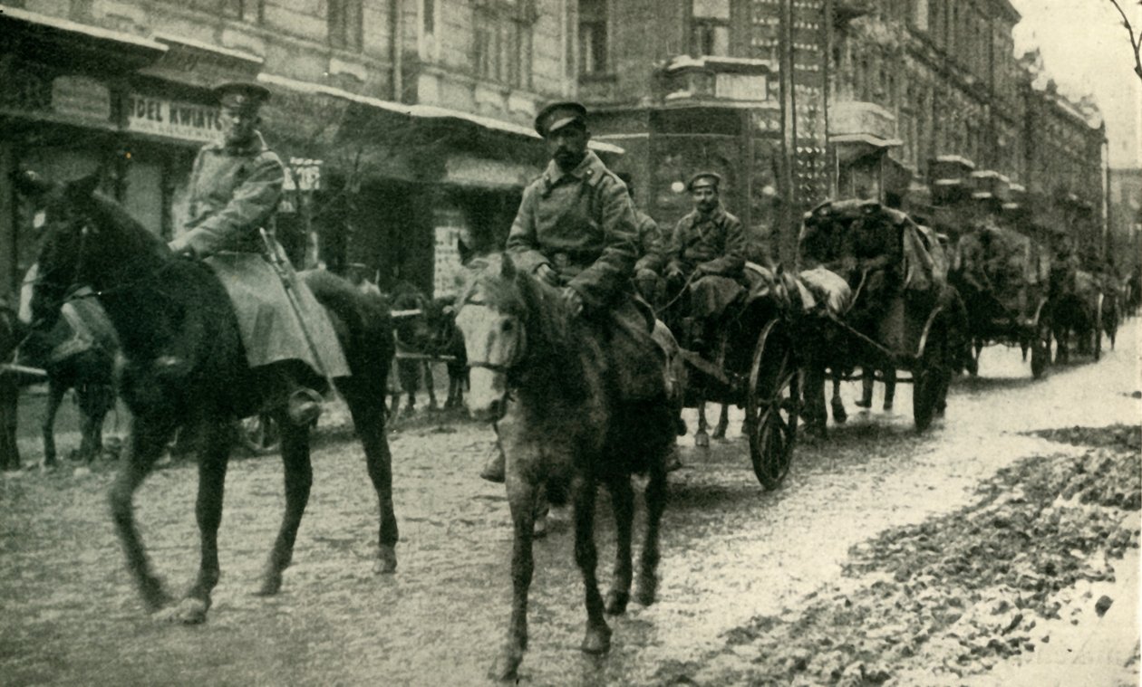 Orosz ellátási oszlop Przemyslben, 1915. március, 1920. alkotó: Unbekannt