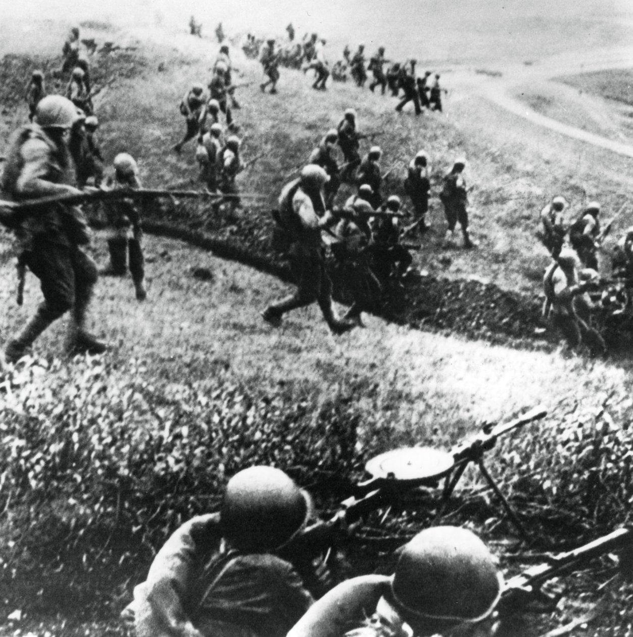 Orosz csapatok az ellentámadásban, Mozdok-vidék, Észak-Kaukázus, 1942. szeptember alkotó: Unbekannt