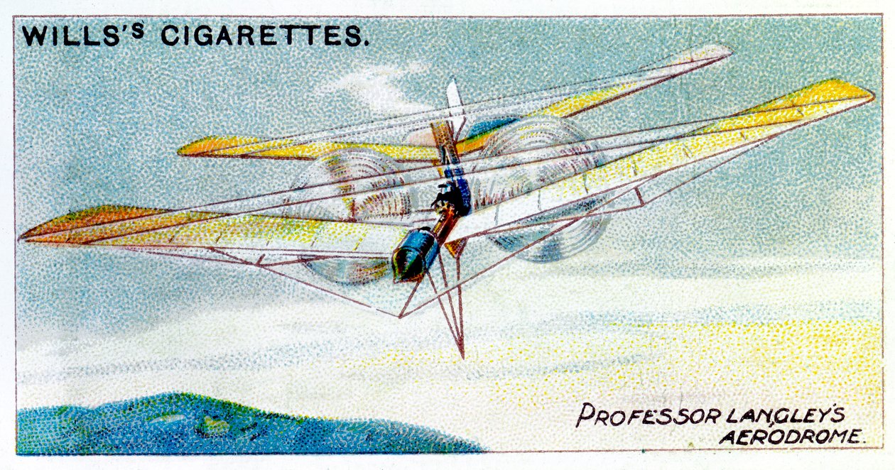 SP Langleys gőzhajtású repülőgépmodell Aerodrome, c1896 alkotó: Unbekannt