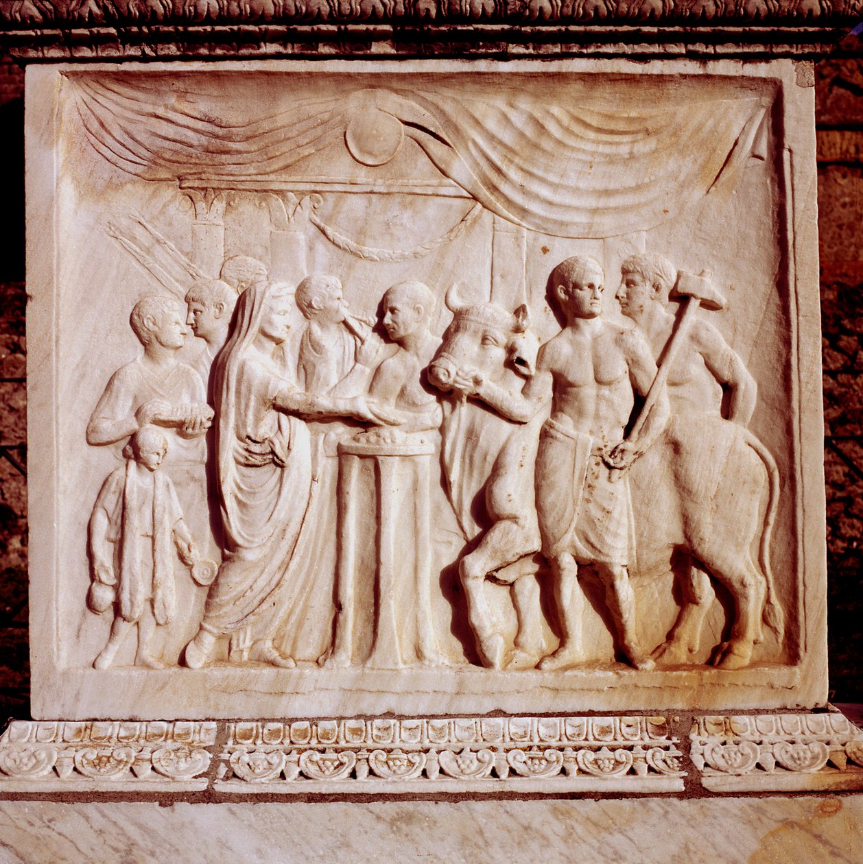 Ököráldozat, Vespasianus temploma, Pompeii, Olaszország, 1. század alkotó: Unbekannt