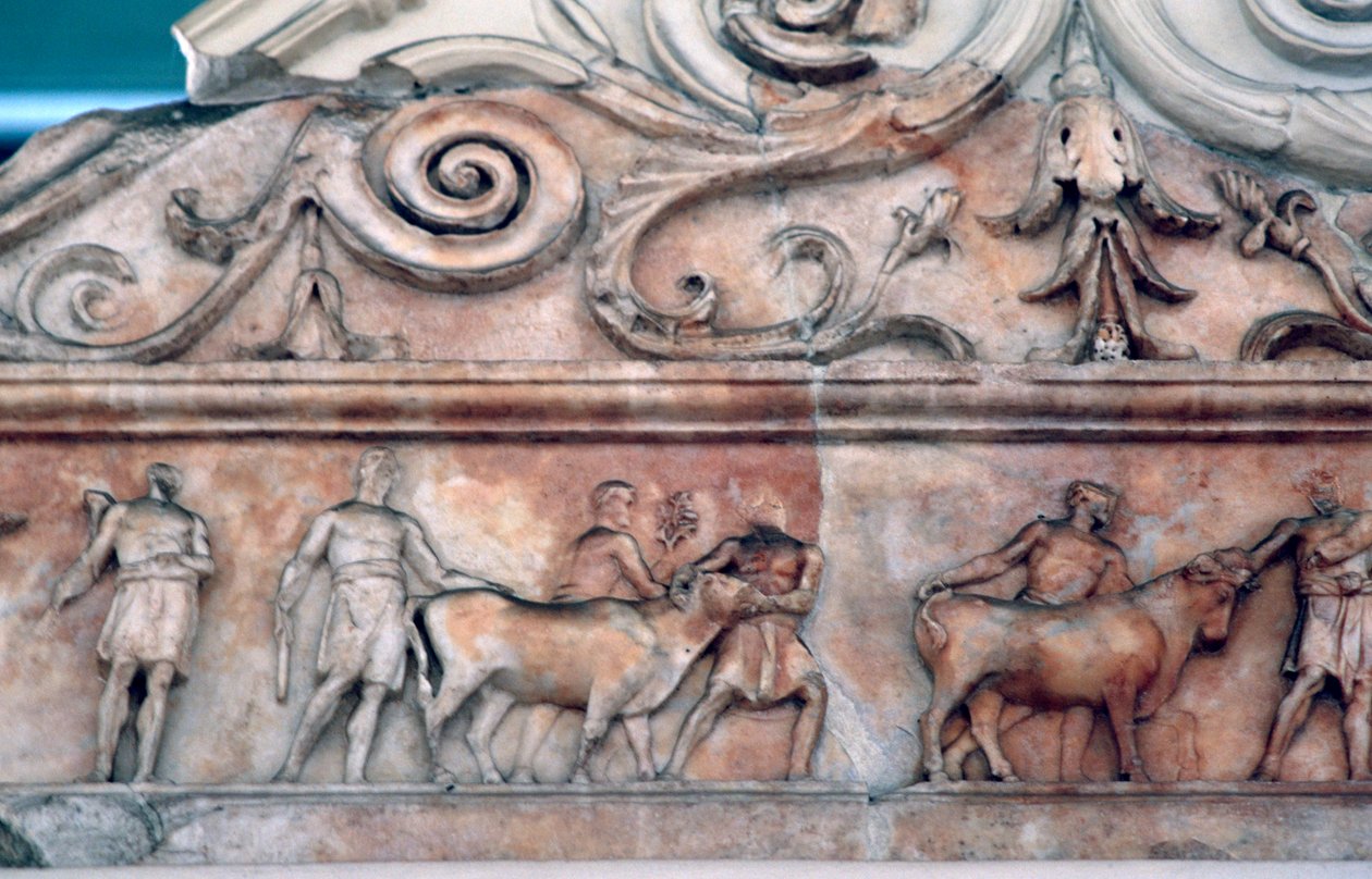 Áldozati jelenet az Ara Pacison, Rómában alkotó: Unbekannt