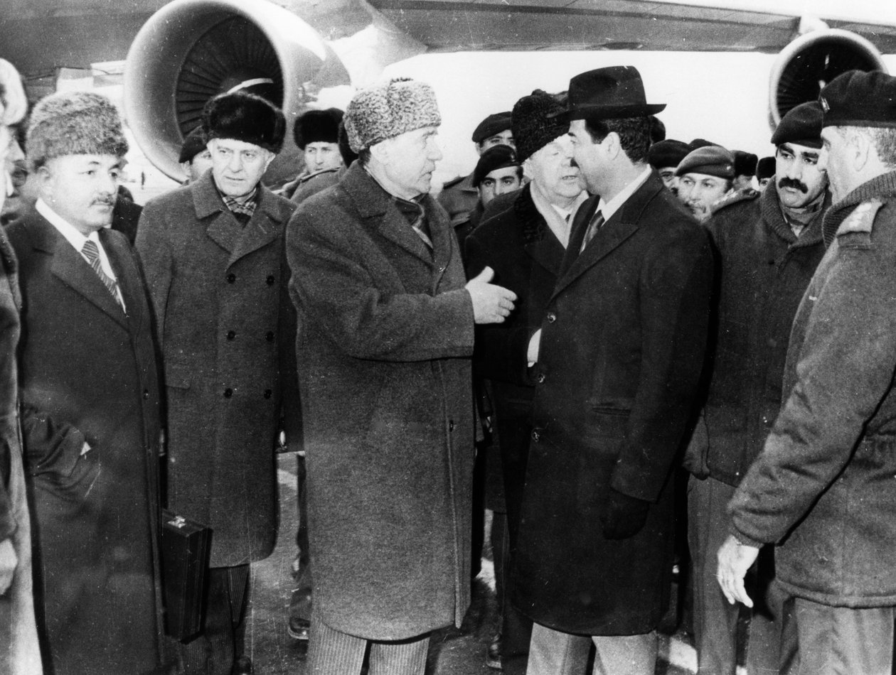 Szaddám Huszein és Andrej Gromiko, Moszkva, Oroszország, 1986 alkotó: Unbekannt