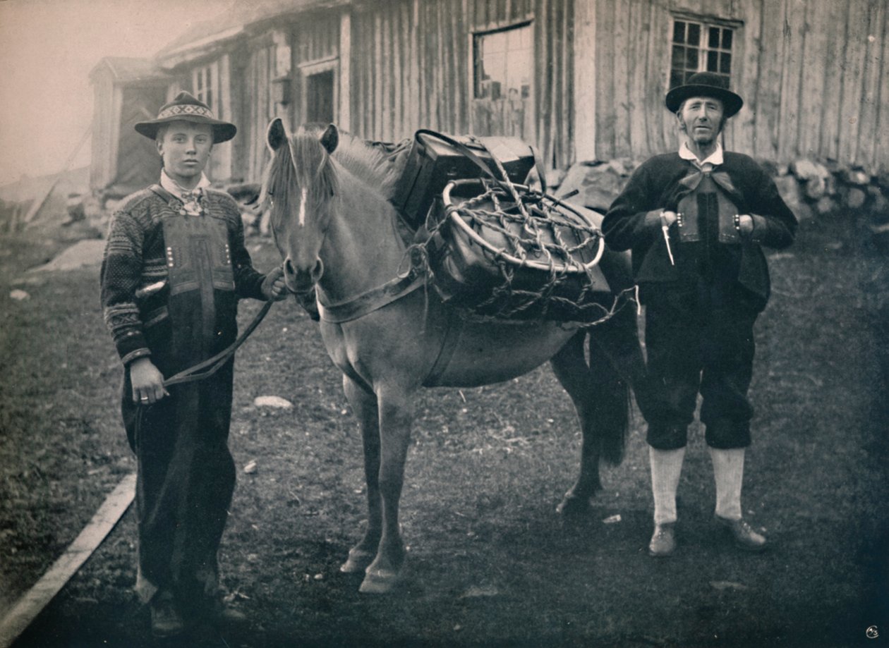 Saetersdalen Highlanders falka lóval, 1914. alkotó: Unbekannt