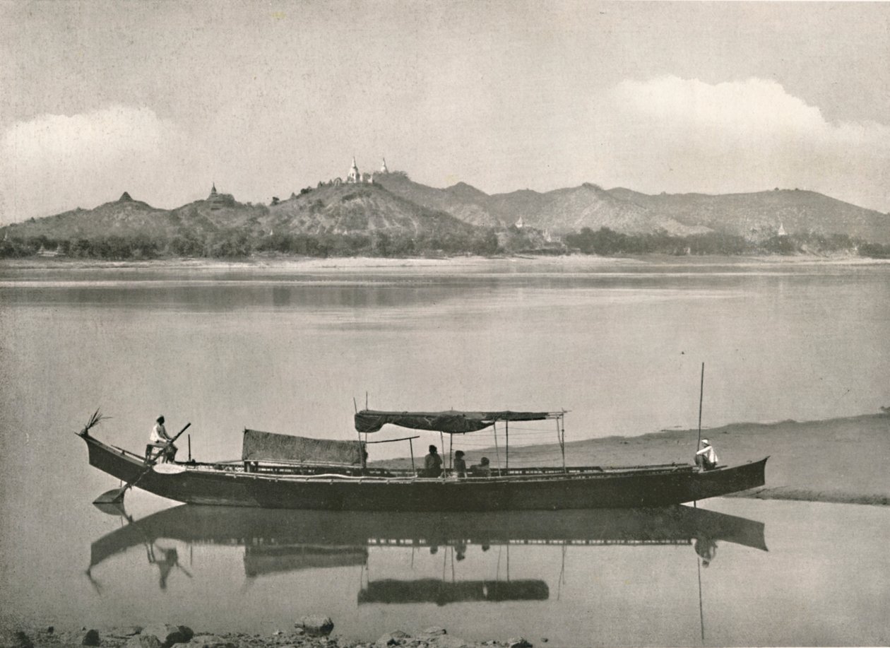 Sagaing, az Irrawaddy-n – minden domb tetején egy pagoda koronázott, 1900. alkotó: Unbekannt