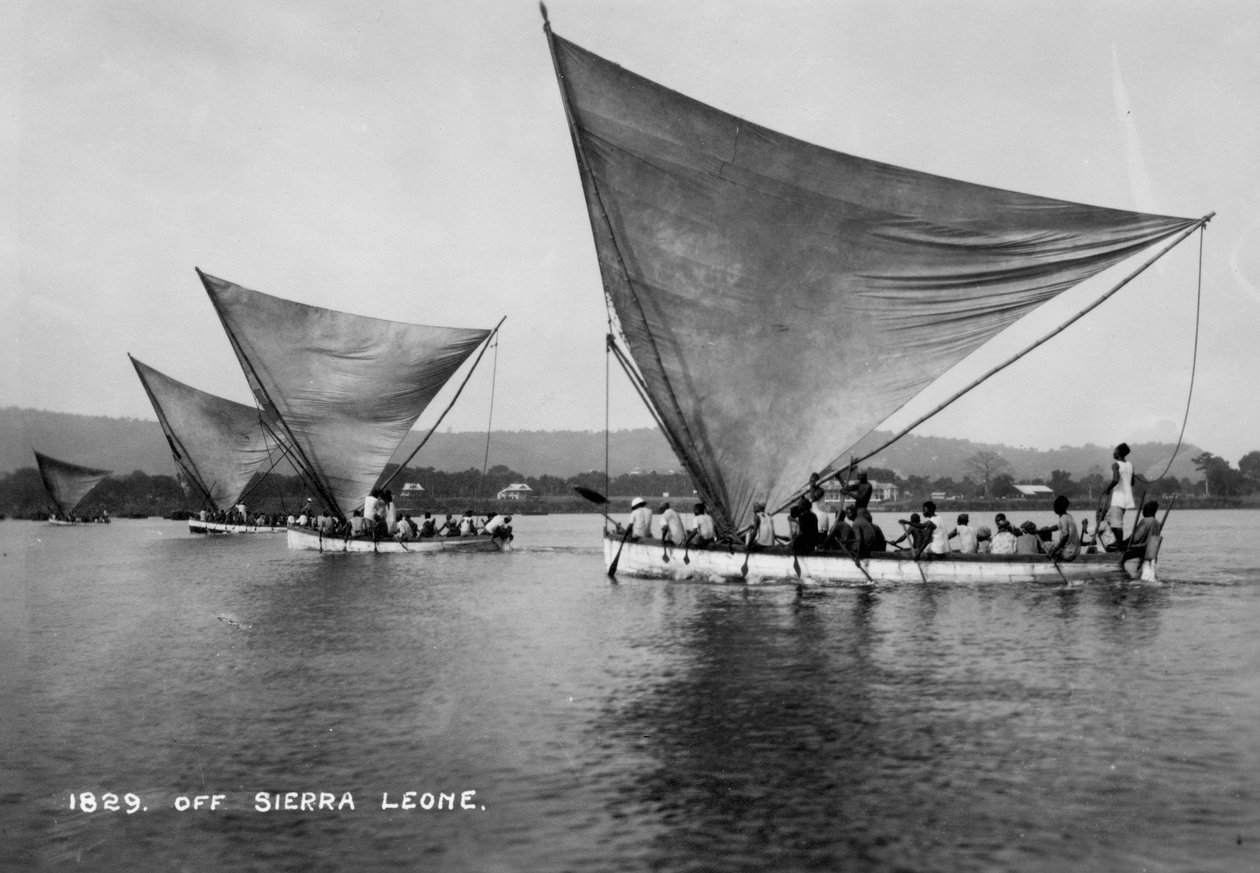 Vitorlás hajók, Sierra Leone, XX. század alkotó: Unbekannt