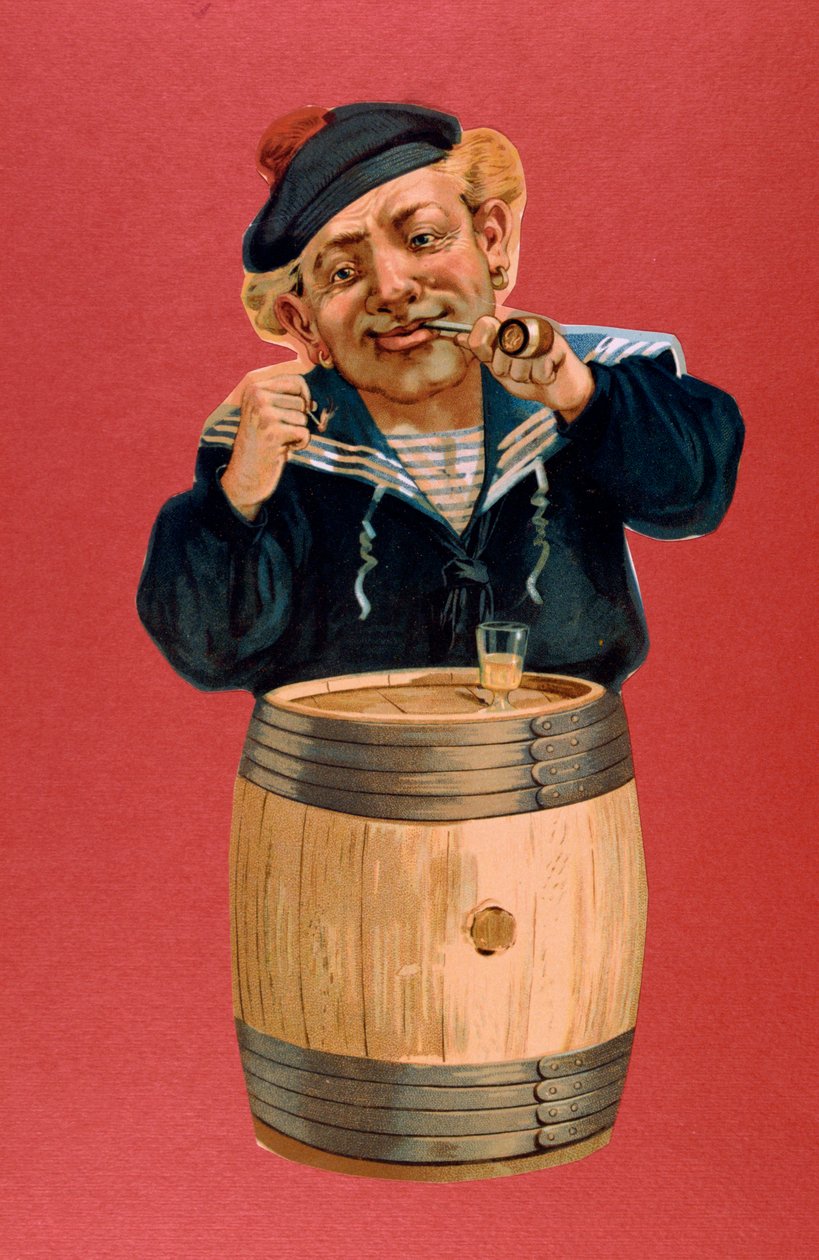 Matróz pipázik és rumot iszik, 1900 alkotó: Unbekannt