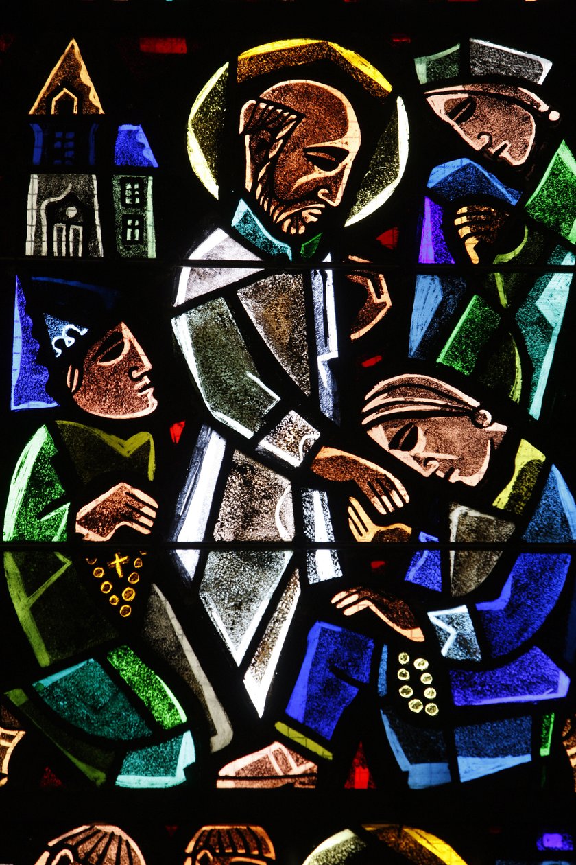 Saint-Corentin (Saint Corentin) katedrális, Quimper Ólomüveg: Saint Paul, Quimper, Franciaország alkotó: Unbekannt