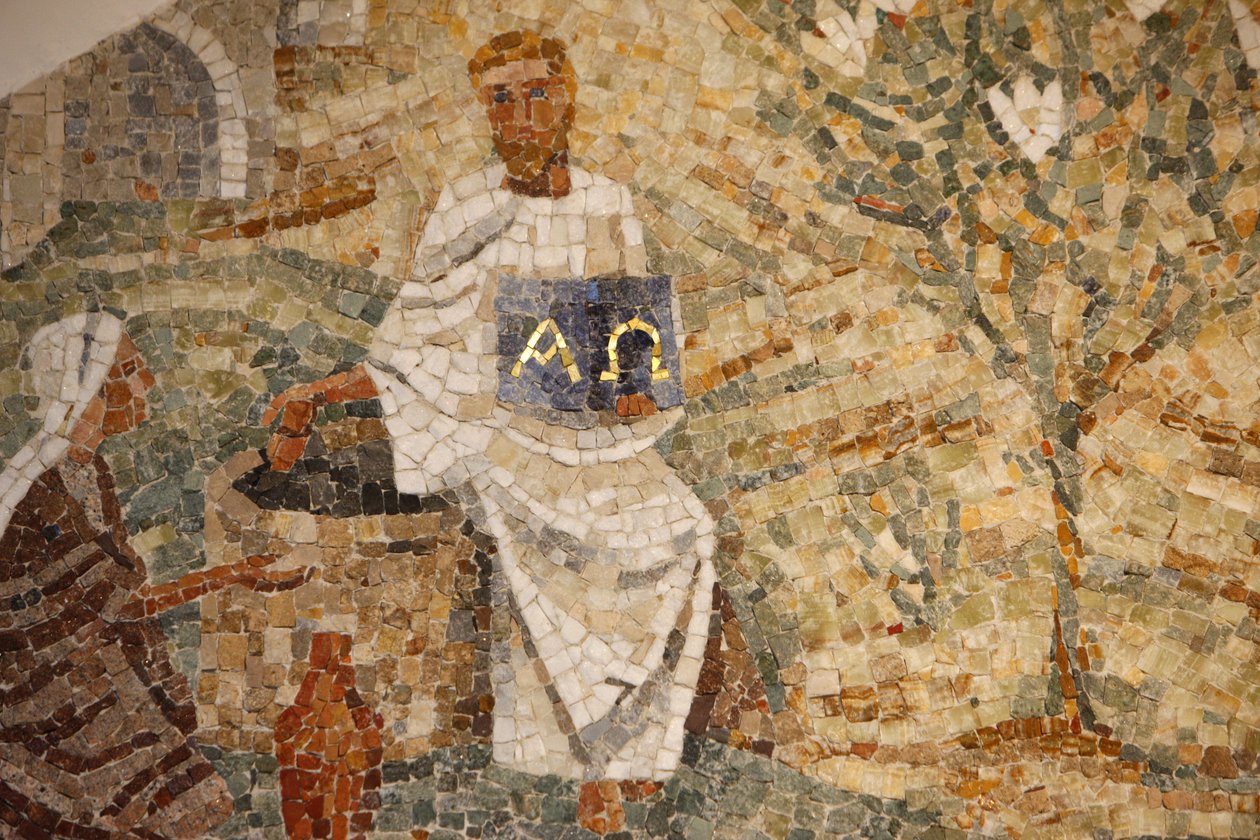 Saint-Maurice apátsági bazilika, Madeleine DienerJesus mozaikja és a szamaritánus a Jacob