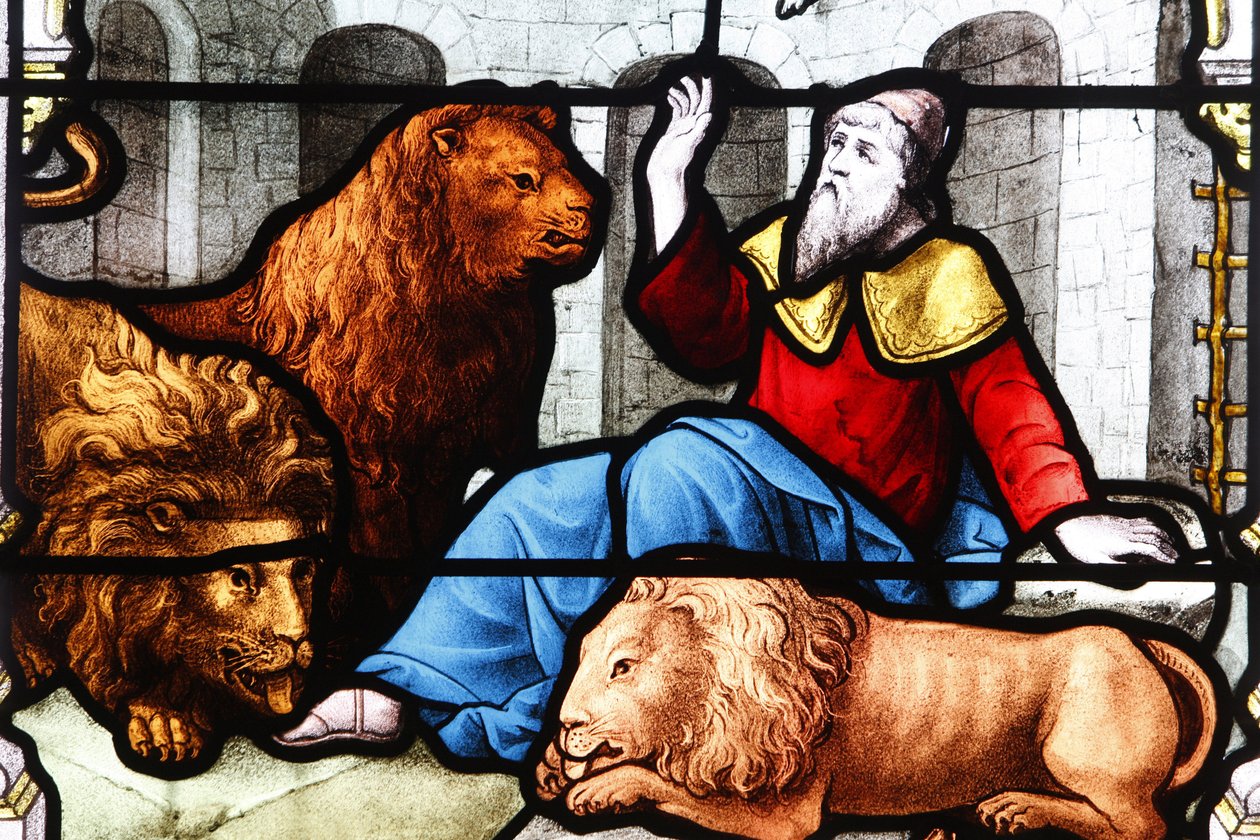 Saint Aignan ChurchDaniel az oroszlán barlangjában, Chartres, Franciaország alkotó: Unbekannt