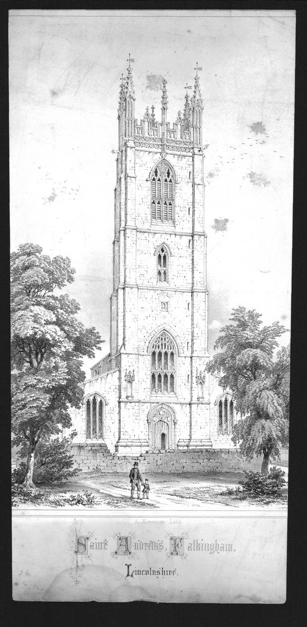 Saint Andrews Church, Falkingham, Lincolnshire, 19. század eleje alkotó: Unbekannt