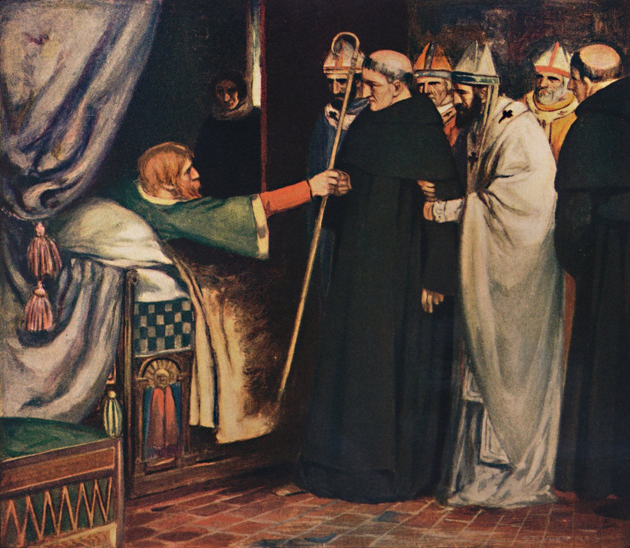 Szent Anzelm megtagadja az érsekséget, 1912 alkotó: Unbekannt