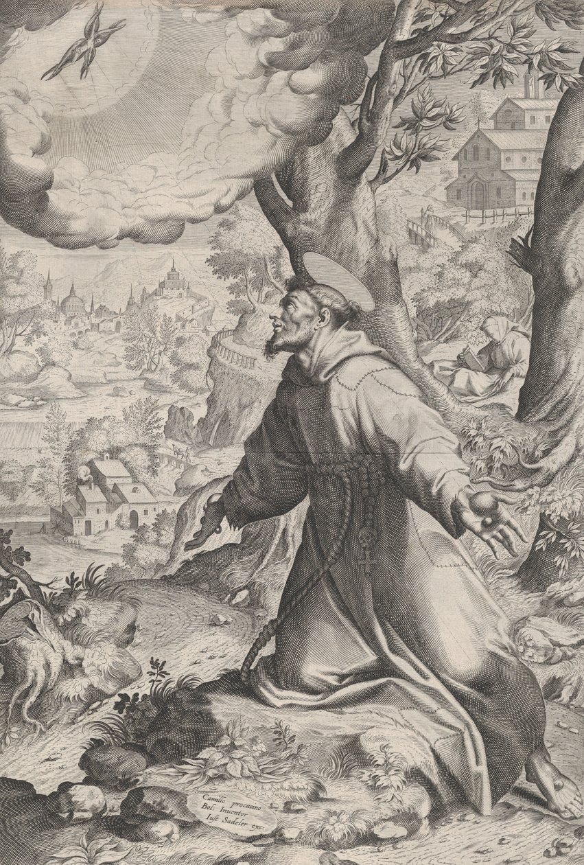Szent Ferenc a stigmákat fogadja, 1590-1620. alkotó: Unbekannt