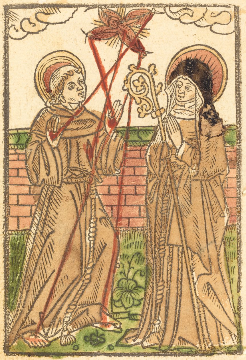 Szent Ferenc és Szent Klára, c. 1480. alkotó: Unbekannt
