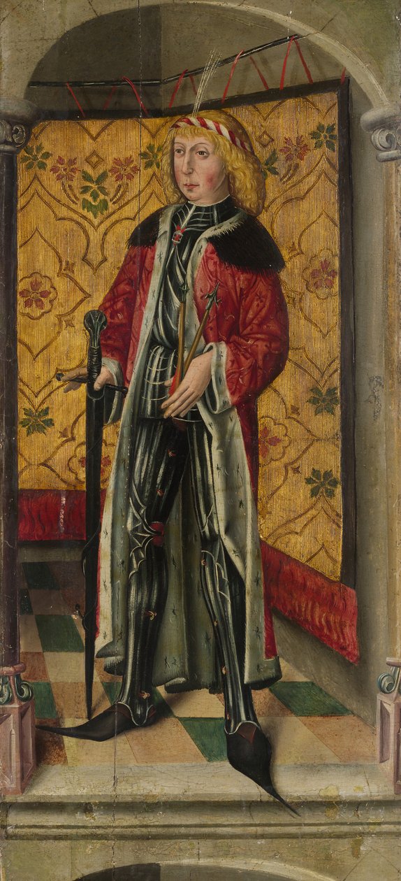Szent György és Szent Sebestyén, kb. 1480. alkotó: Unbekannt