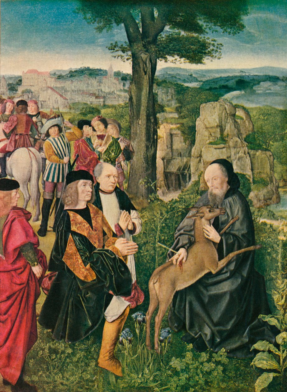 Saint Giles és a szarvas, c1500, 1909 alkotó: Unbekannt