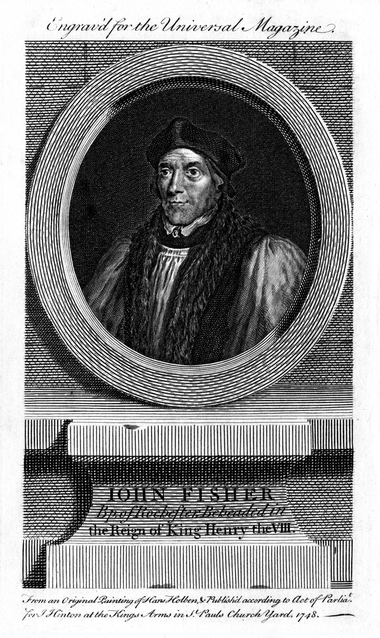 Saint John Fisher angol katolikus püspök, bíboros és mártír, 1748 alkotó: Unbekannt