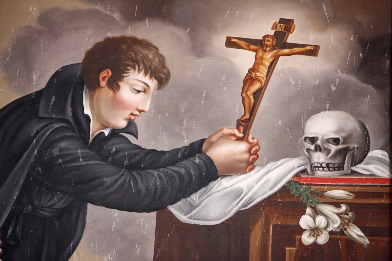 Saint Louis de Gonzague festménye Ferraristól. Franciaország alkotó: Unbekannt