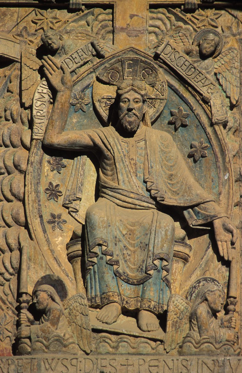 Sainte Foy templom timpanonja: Az utolsó ítélet, Conques, Franciaország alkotó: Unbekannt