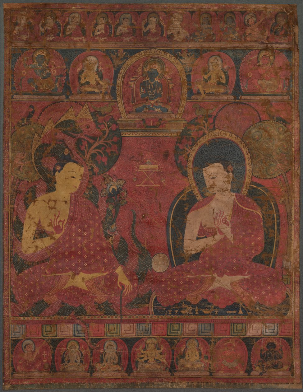 Szakjamuni Thangka tanítvánnyal, 14. század. alkotó: Unbekannt