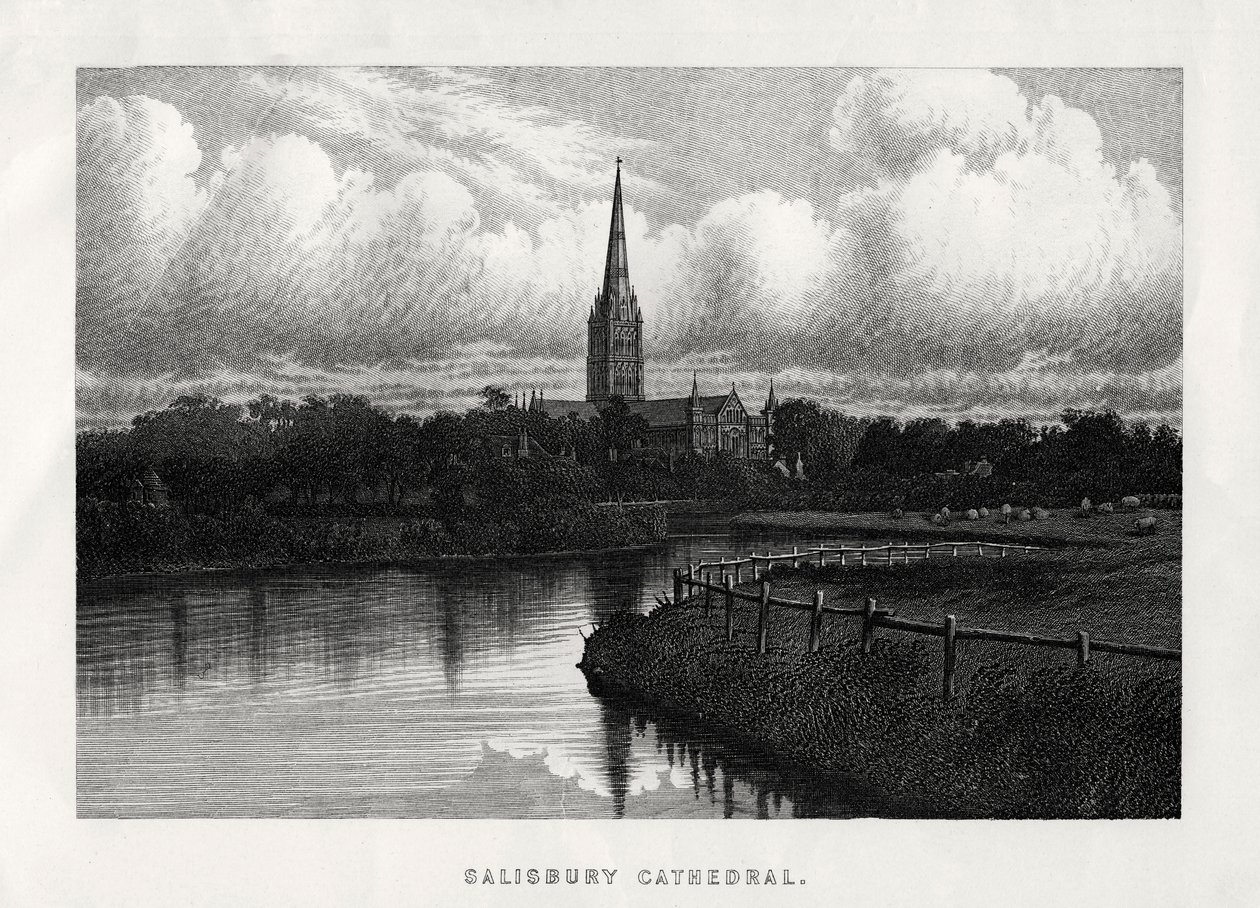 Salisbury katedrális, Wiltshire, Anglia, 19. század alkotó: Unbekannt