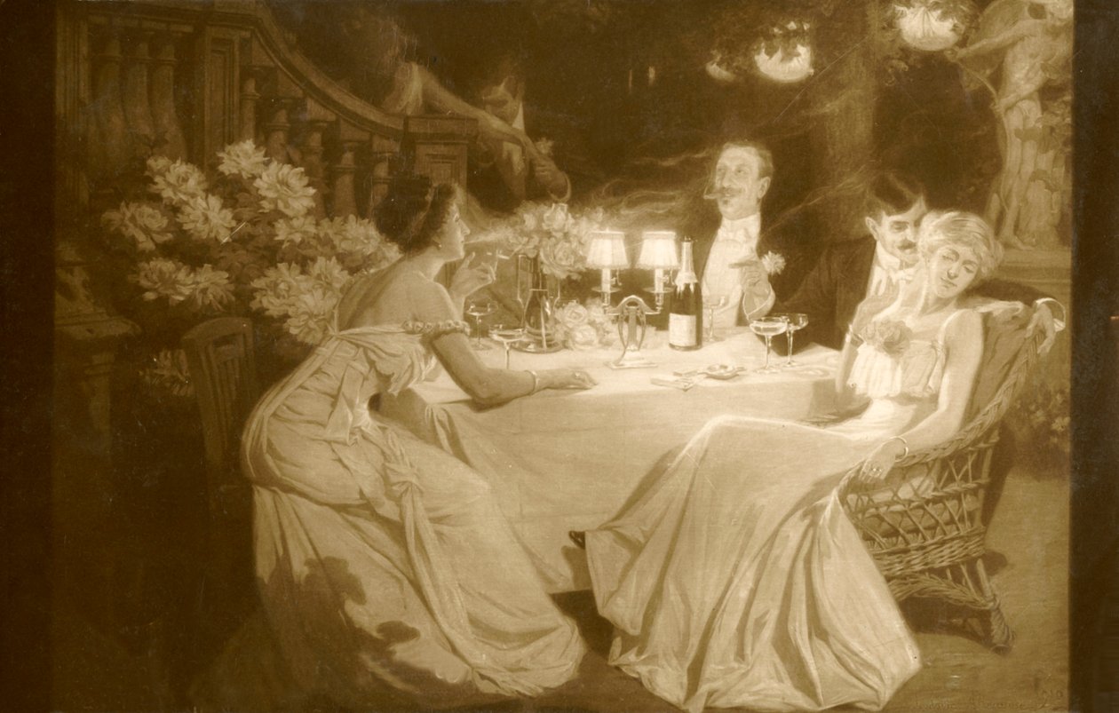 Szalon 1910. Ludovic Alleaume Vacsora után, 1910. alkotó: Unbekannt