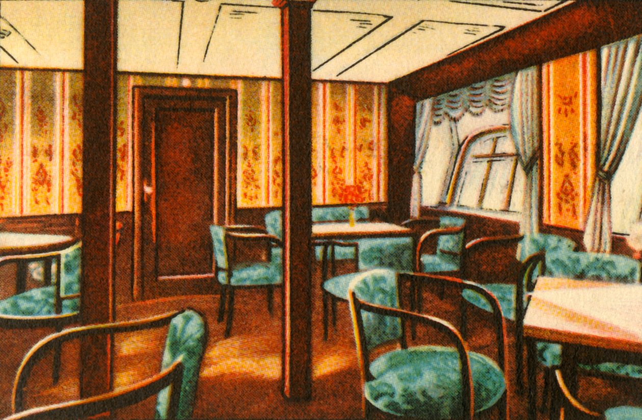 Szalon egy zeppelin fedélzetén, 1932. alkotó: Unbekannt