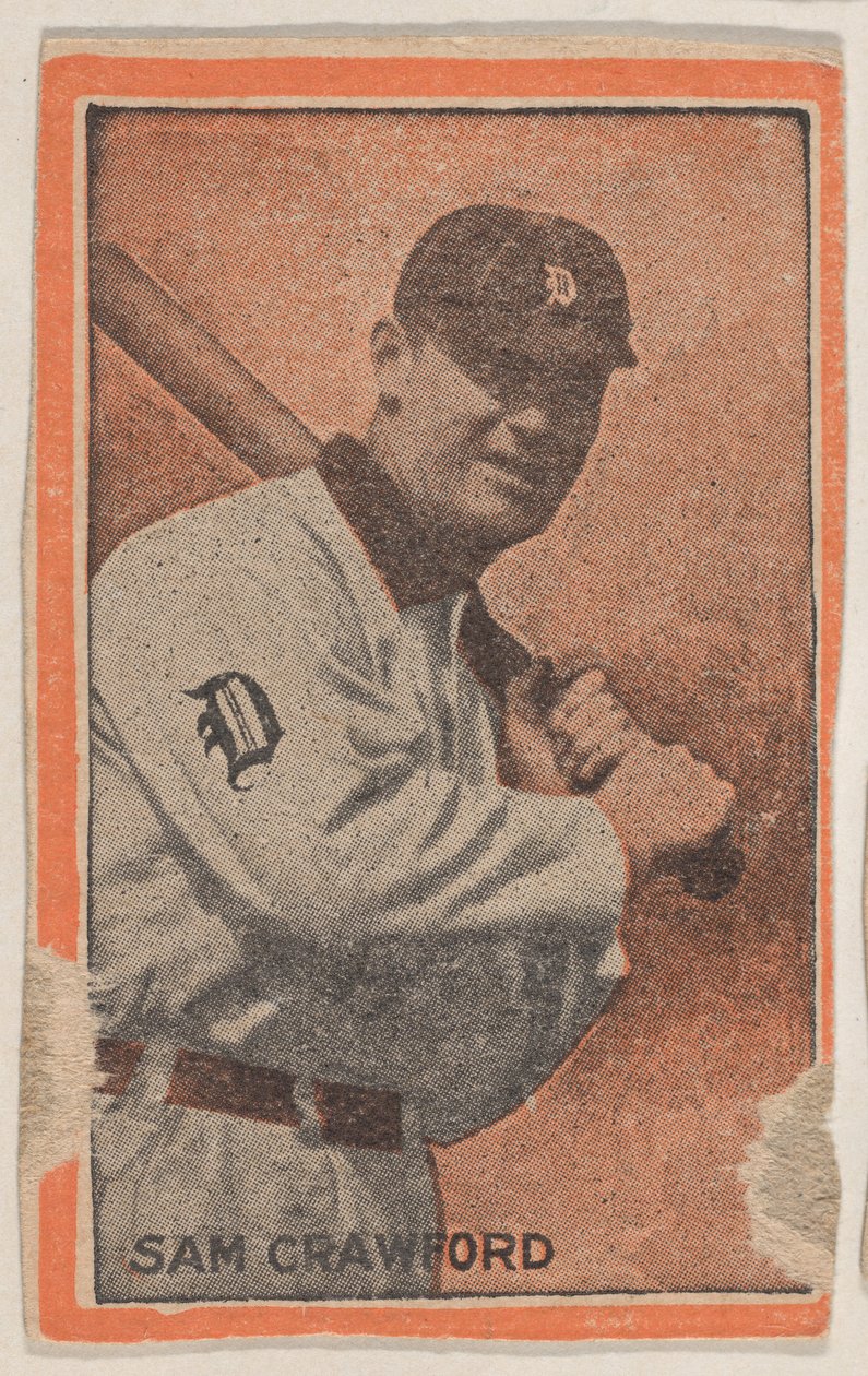 Sam Crawford, a Baseball Players W500 Orange Borders sorozatból, 1910. alkotó: Unbekannt