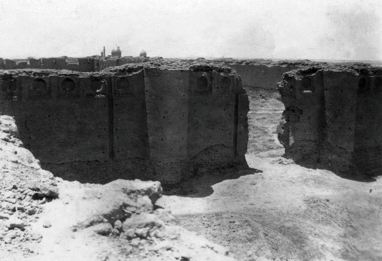 Samarra városa a Malwiya toronyból, Mezopotámia, 1918 alkotó: Unbekannt