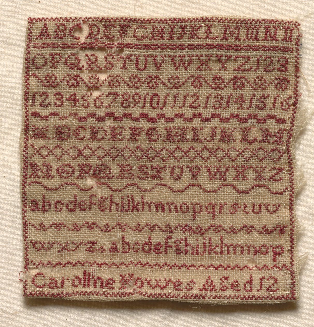 Sampler, 1800-as évek. alkotó: Unbekannt