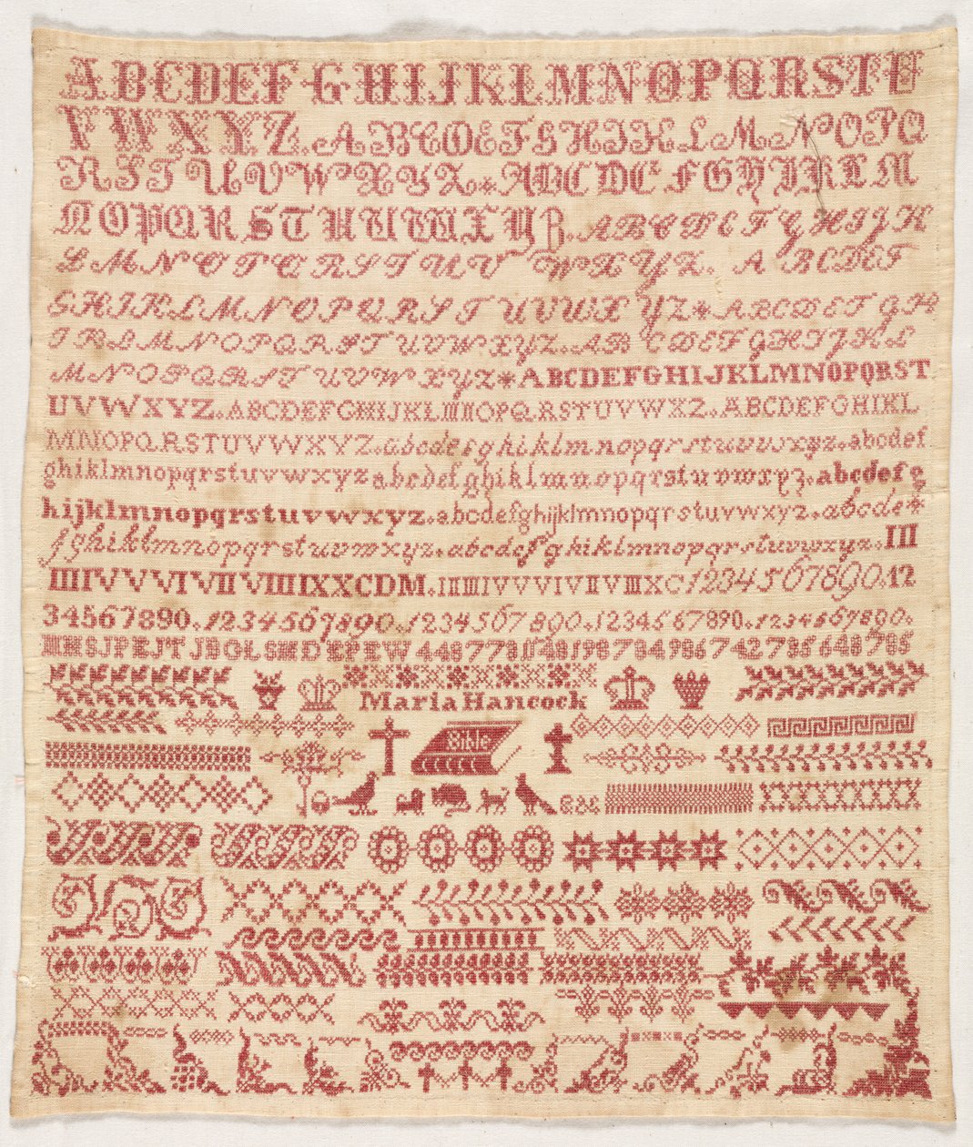 Sampler, 1800-as évek. alkotó: Unbekannt