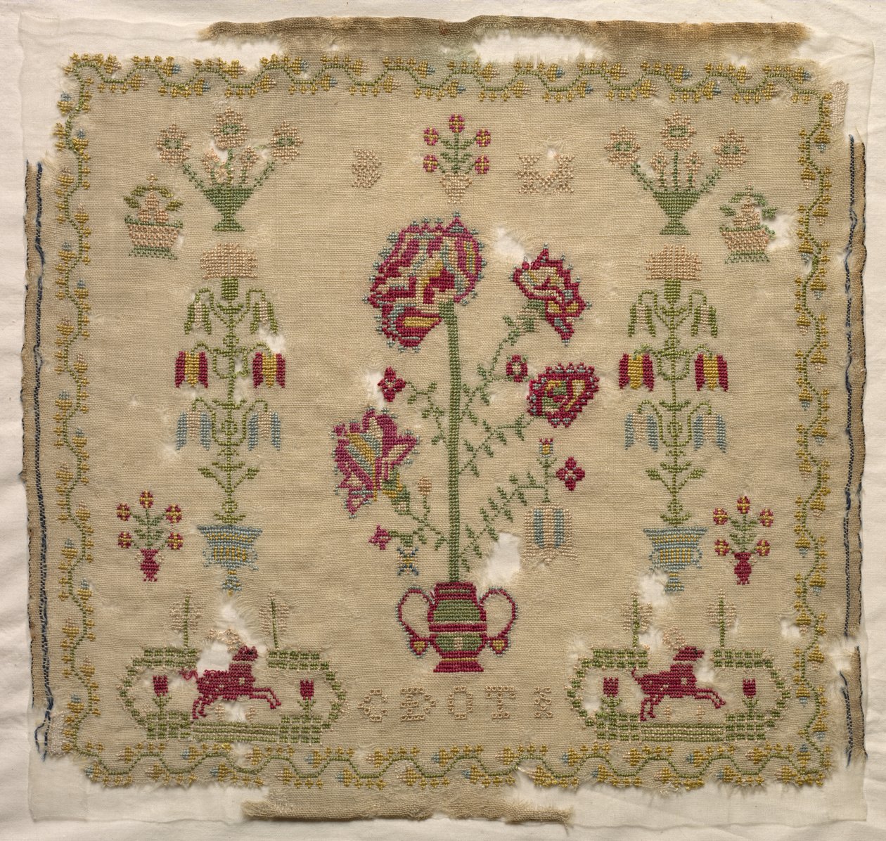 Sampler, 1800-as évek eleje. alkotó: Unbekannt