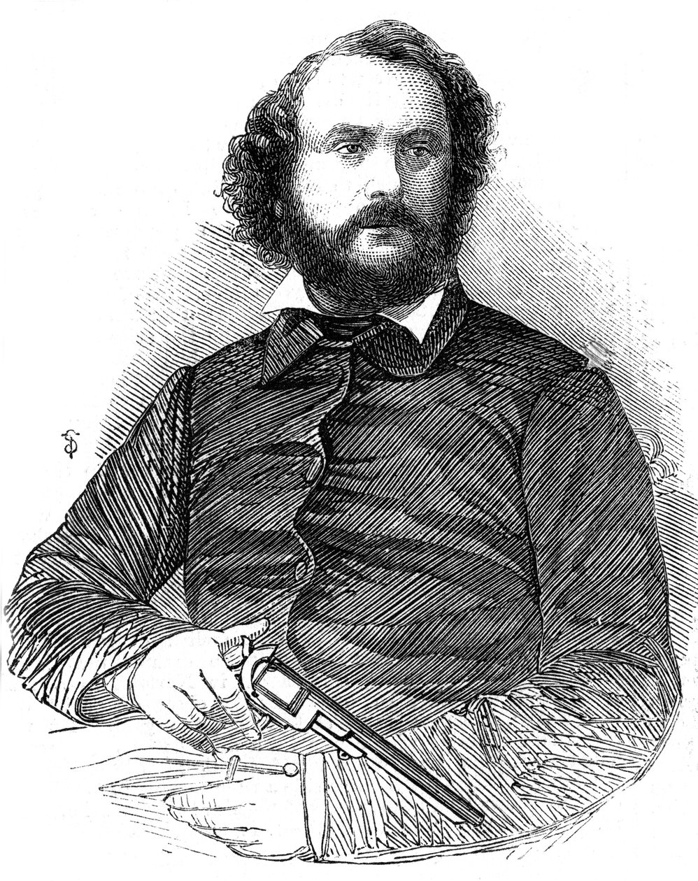 Samuel Colt 1814-1862, a Colt revolver feltalálója, 1856 alkotó: Unbekannt
