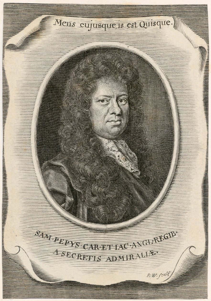 Samuel Pepys, a haditengerészet hivatalának angol jegyzője és naplóírója, 1666. alkotó: Unbekannt