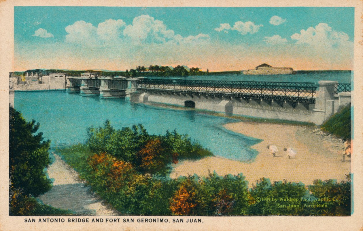 San Antonio híd és Fort Geronimo, San Juan, 1909 alkotó: Unbekannt