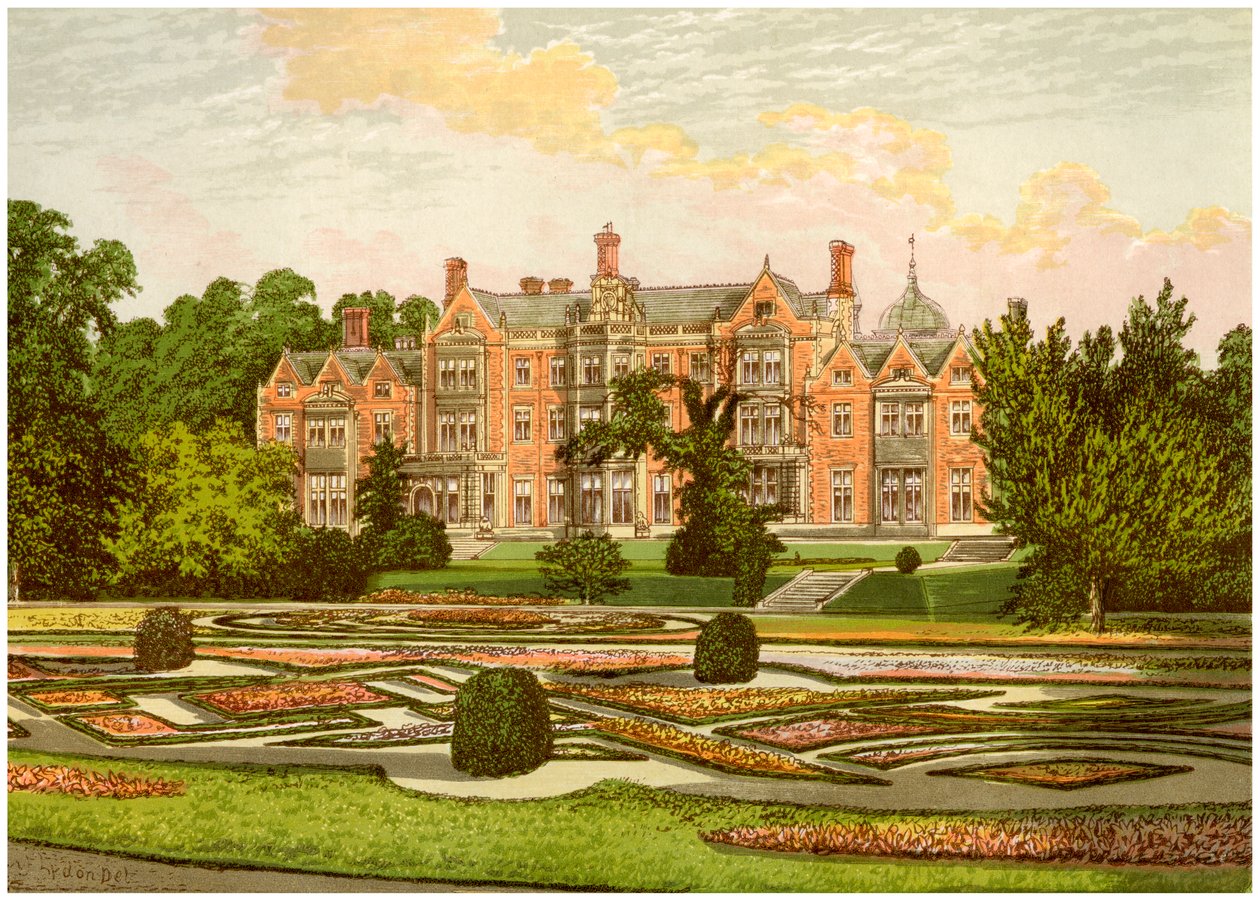 Sandringham, Norfolk, a walesi herceg otthona, 1880 alkotó: Unbekannt